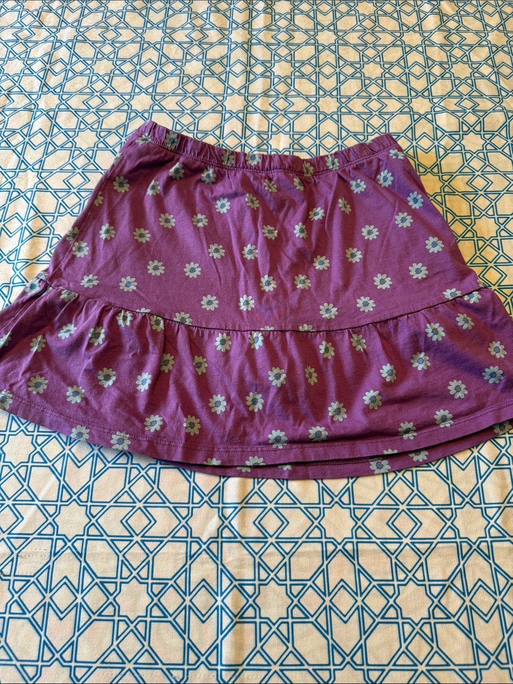 The Children’s Place Girls Purple Skort with Light Blue Floral Print